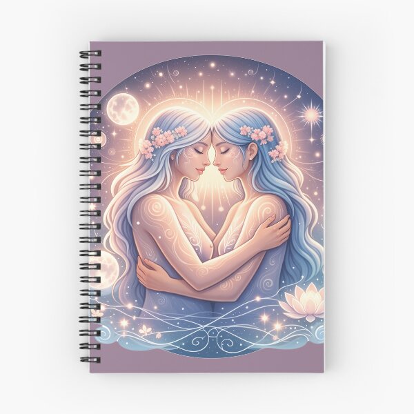 Item preview, Sapphic Twin Souls - Gemini Cosmic Lovers  designed and sold by FriskyLemur.