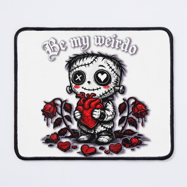 Item preview, Be My Weirdo Cute Voodoo Doll Gothic Valentine Pastel Goth Art designed and sold by RuperDelois.