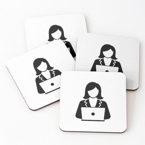 Item preview, Professional woman working on laptop in modern workspace setting designed and sold by Creative88Art.