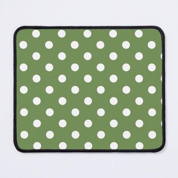 Item preview, White polka dots on green background designed and sold by RishabhArts1.