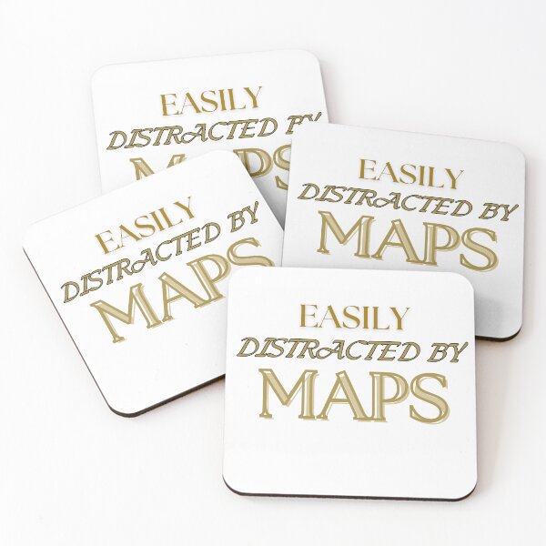 Item preview, Easily Distracted By Maps designed and sold by BySusanaCorner.