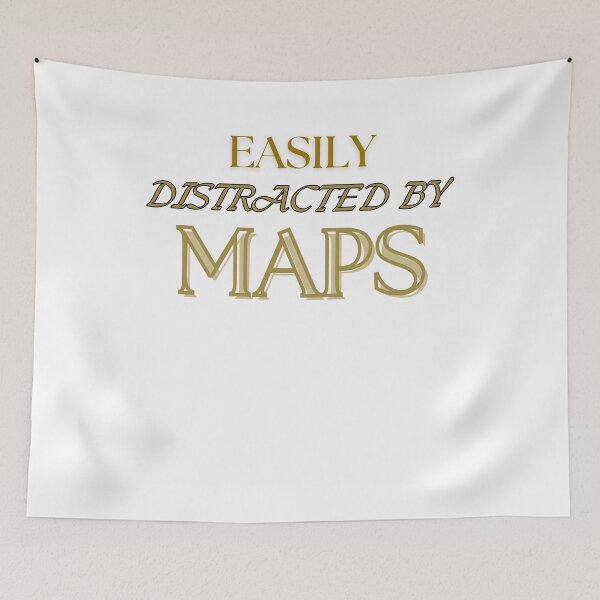 Item preview, Easily Distracted By Maps designed and sold by BySusanaCorner.