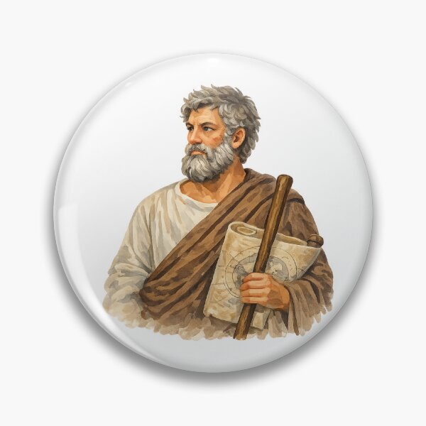 Item preview, Anaximander, Pre-Socratic Greek Philosopher, Gouache Poster Paint designed and sold by shadow-bloom.