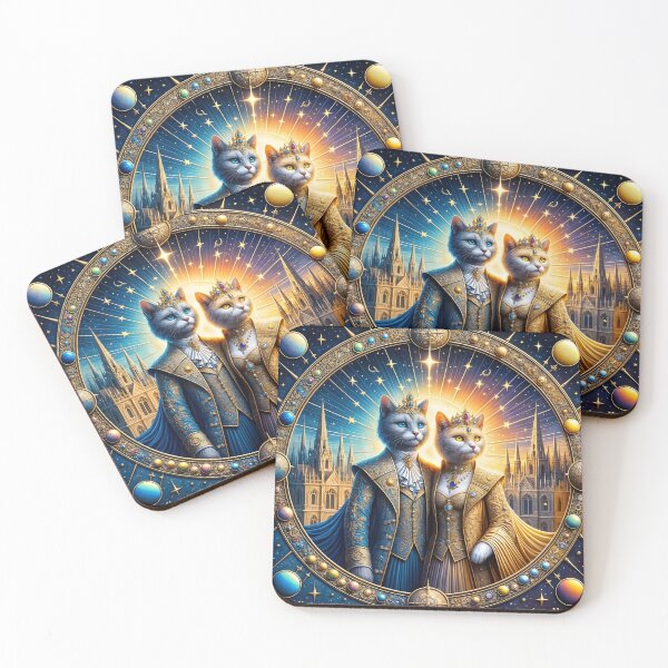 Item preview, Gothic charm: Velvet and gold from the feline kingdom designed and sold by KunstGeist.