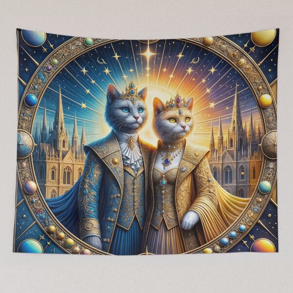 Item preview, Gothic charm: Velvet and gold from the feline kingdom designed and sold by KunstGeist.