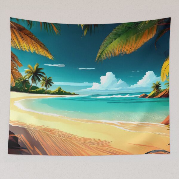 Item preview, Colorful Happy Wallcovering Tapestry, duvet cover, throw blanket, shower curtain designed and sold by CharlottePlaceArt.