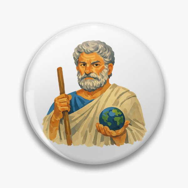 Item preview, Thales of Miletus, Pre-Socratic Greek Philosopher, Gouache Poster Paint designed and sold by shadow-bloom.