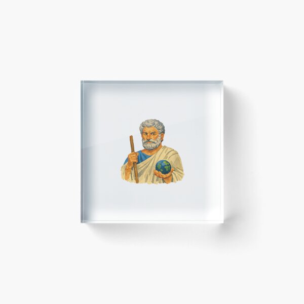 Item preview, Thales of Miletus, Pre-Socratic Greek Philosopher, Gouache Poster Paint designed and sold by shadow-bloom.