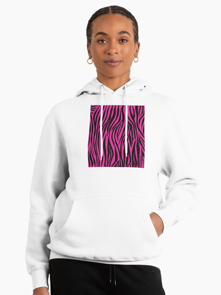 Hot Pink and Black Zebra Print Stripes