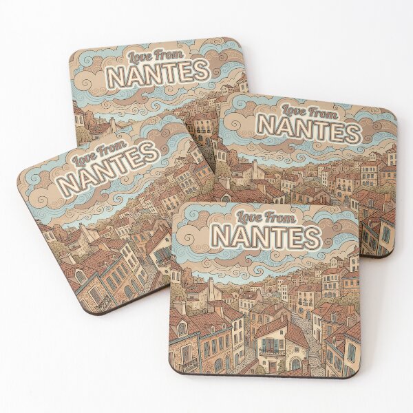Item preview, Love From Nantes City of France Vintage Art designed and sold by Witty Shirts.
