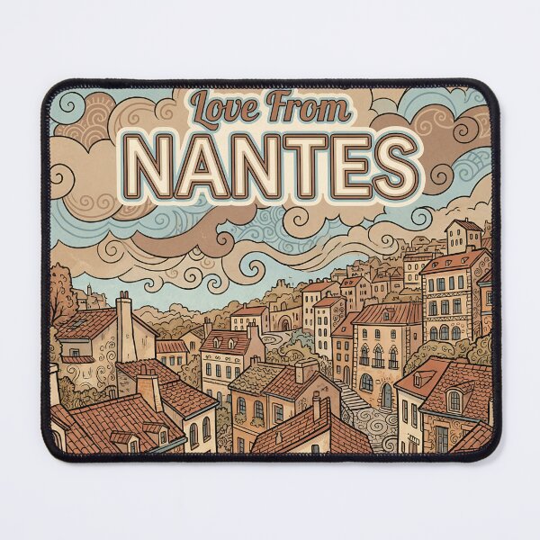Item preview, Love From Nantes City of France Vintage Art designed and sold by Witty Shirts.
