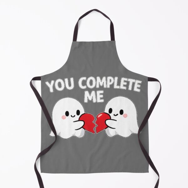 Item preview, Cute Ghost Couple “You Complete Me” – Romantic Valentine Heart Design designed and sold by Design by Anthony .