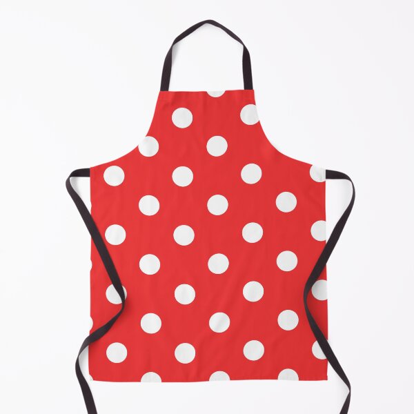 Item preview, White polka dots on red background designed and sold by RishabhArts1.