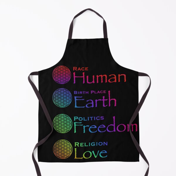 Item preview, Peace | love | kindness | Race-HUMAN, Birthplace-EARTH, Politics -FREEDOM, Religion-Love, be kind - flower of life designed and sold by hollycooper.