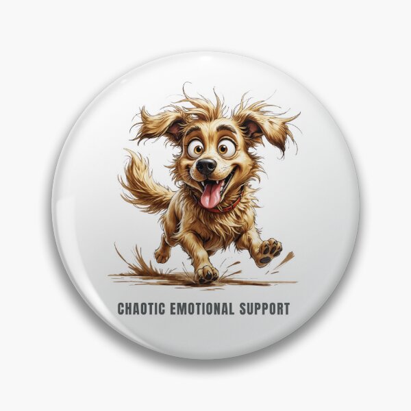 Item preview, Emotional support Dog – Funny Shabby Pup Illustration designed and sold by PAPIRO SIGLO XXI.