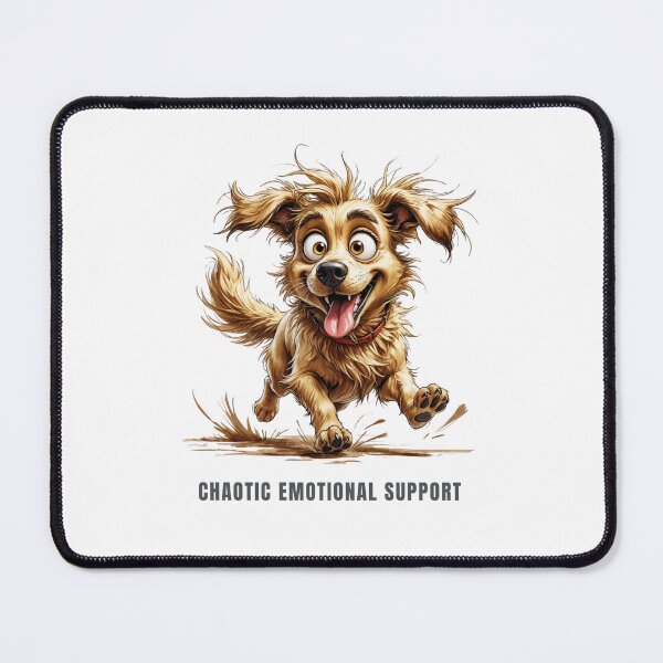 Item preview, Emotional support Dog – Funny Shabby Pup Illustration designed and sold by PAPIRO SIGLO XXI.
