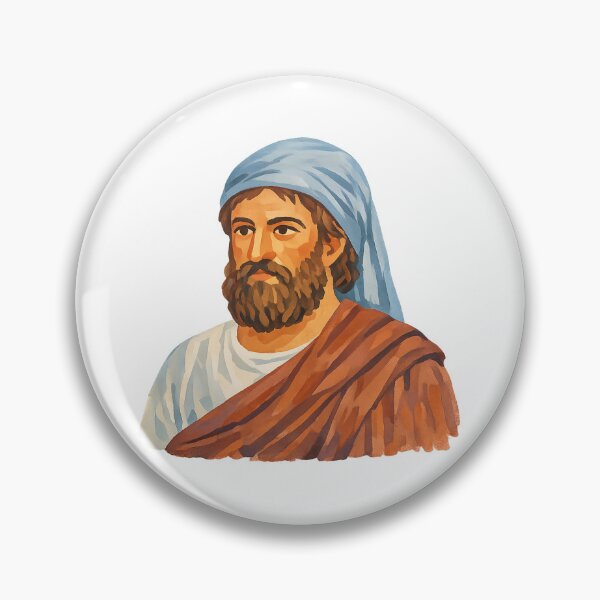 Item preview, Anaximenes, Pre-Socratic Greek Philosopher, Gouache Poster Paint designed and sold by shadow-bloom.