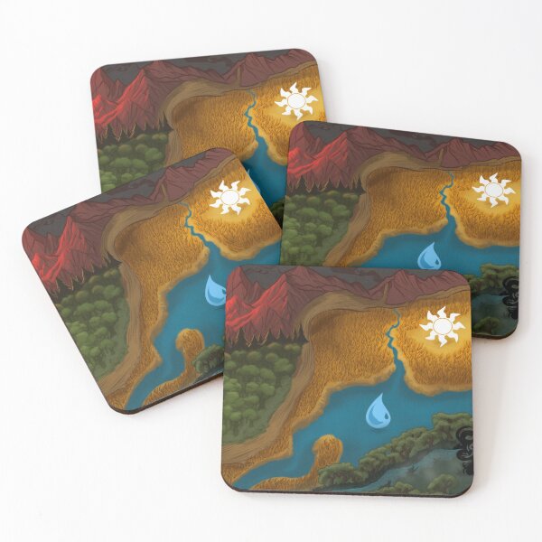 Item preview, Maps of the mana of MTG designed and sold by sheepsterandco.