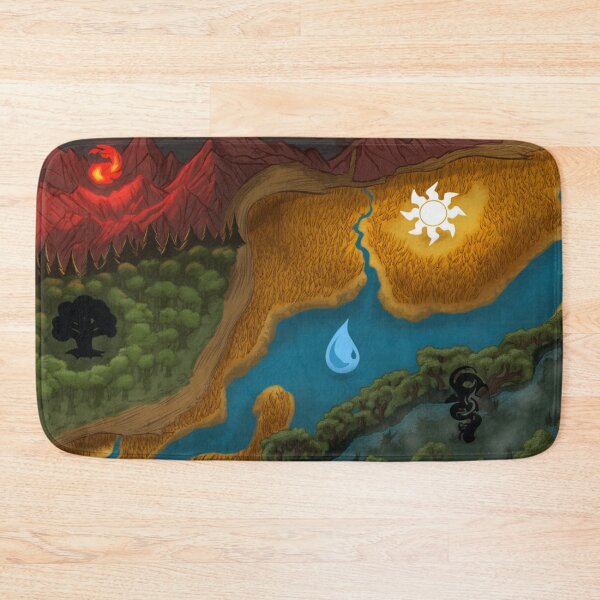 Item preview, Maps of the mana of MTG designed and sold by sheepsterandco.