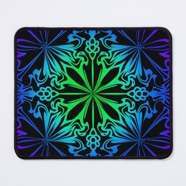 Item preview, Floral botanical mandala, flower of life, purple, blue,  green, rainbow bohemian mandala  designed and sold by hollycooper.