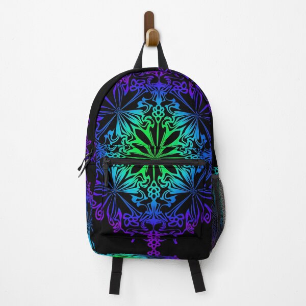 Item preview, Floral botanical mandala, flower of life, purple, blue, green, rainbow bohemian mandala designed and sold by hollycooper.