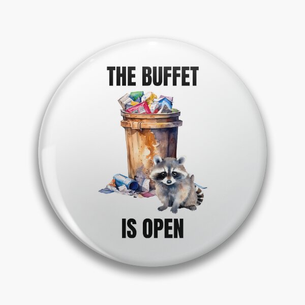 Item preview, Funny Raccoon Buffet Meal Hungry Cute Trash Panda Dinner Food Feast designed and sold by DogLover332.