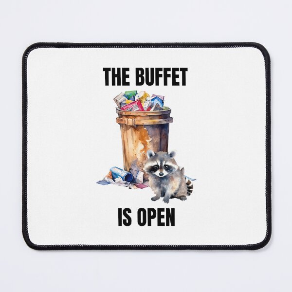 Item preview, Funny Raccoon Buffet Meal Hungry Cute Trash Panda Dinner Food Feast designed and sold by DogLover332.