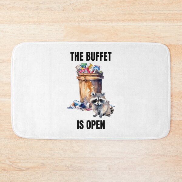 Item preview, Funny Raccoon Buffet Meal Hungry Cute Trash Panda Dinner Food Feast designed and sold by DogLover332.