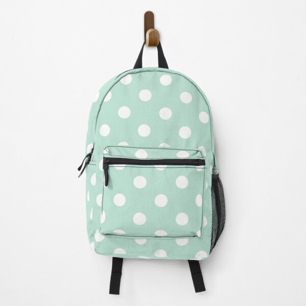 Item preview, White polka dots on mint background designed and sold by RishabhArts1.