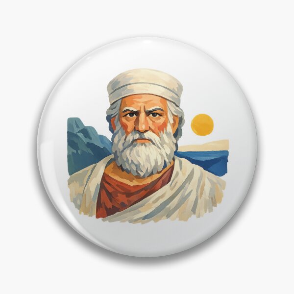 Item preview, Parmenides, Pre-Socratic Greek Philosopher, Gouache Poster Paint designed and sold by shadow-bloom.