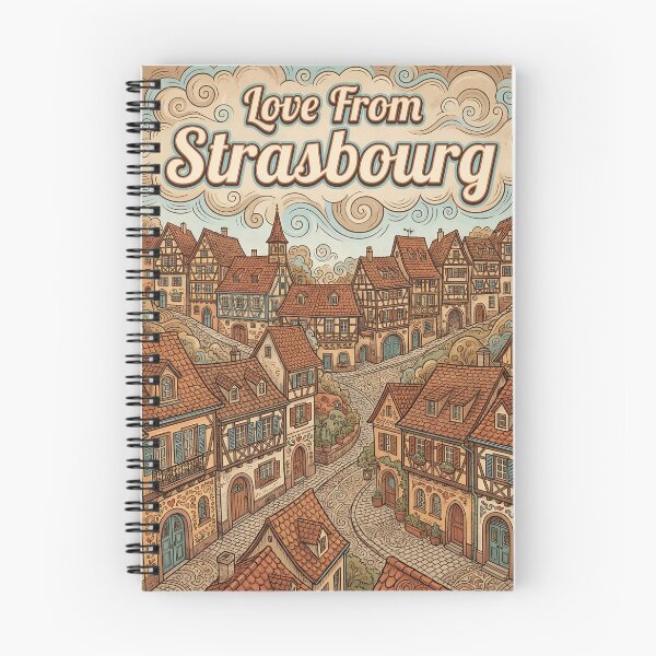Item preview, Love From Strasbourg City of France Vintage Art designed and sold by Witty Shirts.