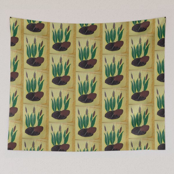 Item preview, Cattails hand painted print designed and sold by SLHMERCH.