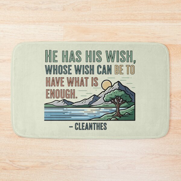 Item preview, He Has His Wish – Daily Stoic Quote by Cleanthes, Simple Living & Nature Illustration designed and sold by artbibun.