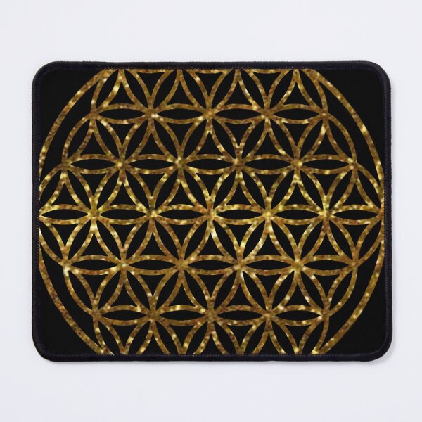 Item preview, Golden Sparkling flower of life, zen life, scared geometry designed and sold by hollycooper.