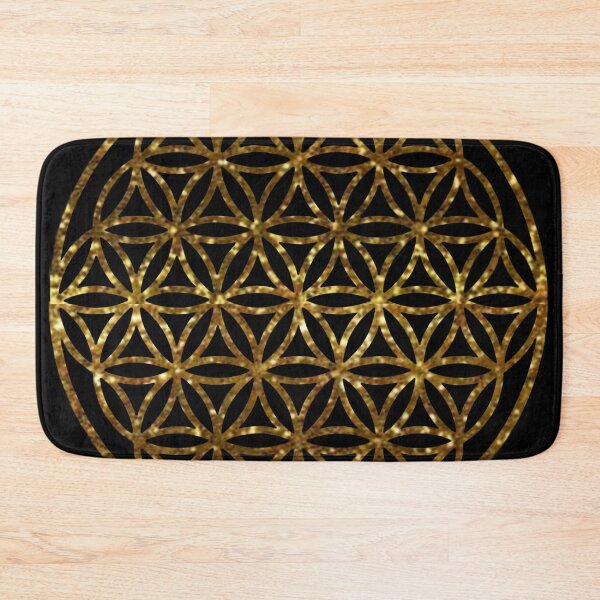 Item preview, Golden Sparkling flower of life, zen life, scared geometry  designed and sold by hollycooper.