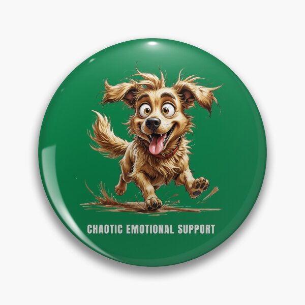 Item preview, Emotional Support Dog – Funny Shabby Pup Illustration designed and sold by PAPIRO SIGLO XXI.
