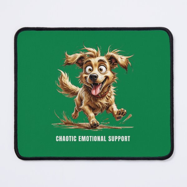 Item preview, Emotional Support Dog – Funny Shabby Pup Illustration designed and sold by PAPIRO SIGLO XXI.