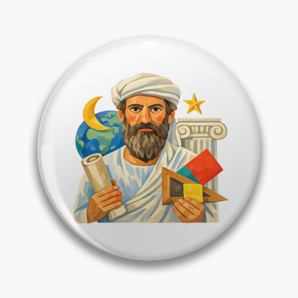 Item preview, Pythagoras, Pre-Socratic Greek Philosopher, Gouache Poster Paint designed and sold by shadow-bloom.