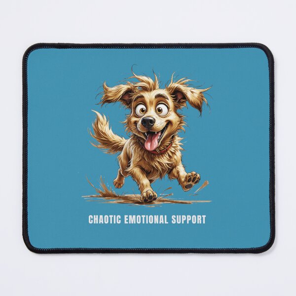 Item preview, Chaotic Emotional Support Dog – Funny Shabby Pup Illustration designed and sold by PAPIRO SIGLO XXI.