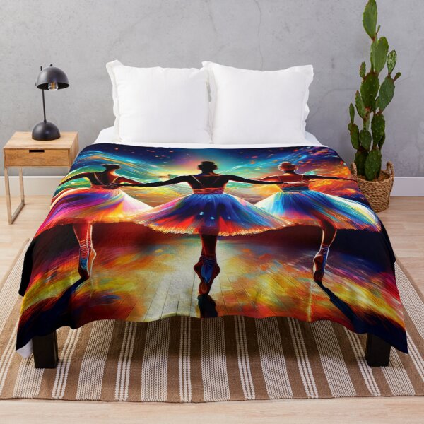 Item preview, Colorful Dancers Wallcovering Tapestry, duvet cover, throw blanket, shower curtain designed and sold by CharlottePlaceArt.