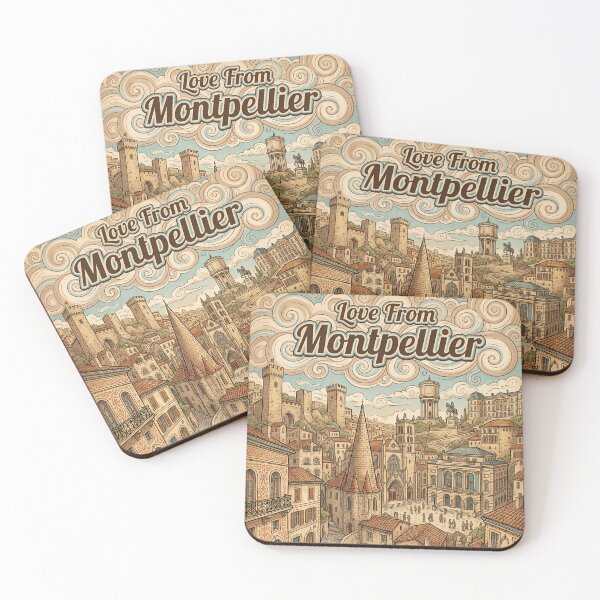 Item preview, Love From Montpellier City of France Vintage Art designed and sold by Witty Shirts.