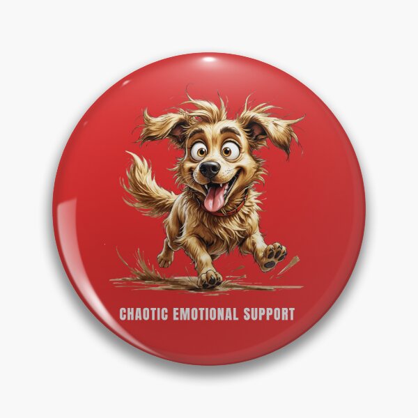 Item preview, Chaotic Emotional Support Dog – Funny Shabby Pup Illustration designed and sold by PAPIRO SIGLO XXI.