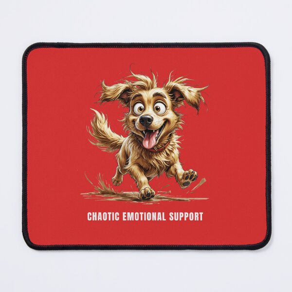 Item preview, Chaotic Emotional Support Dog – Funny Shabby Pup Illustration designed and sold by PAPIRO SIGLO XXI.