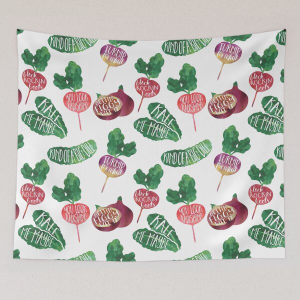 Item preview, Kitchen Veggie Puns designed and sold by redwoodandvine.