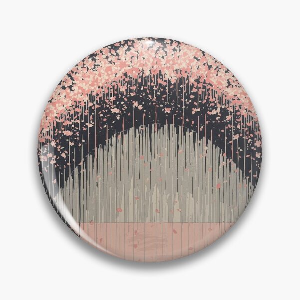 Item preview, Abstract Ukiyo-e Cherry Blossom Ghost Bridge Japanese Watercolor Art designed and sold by Vandy Fullam.