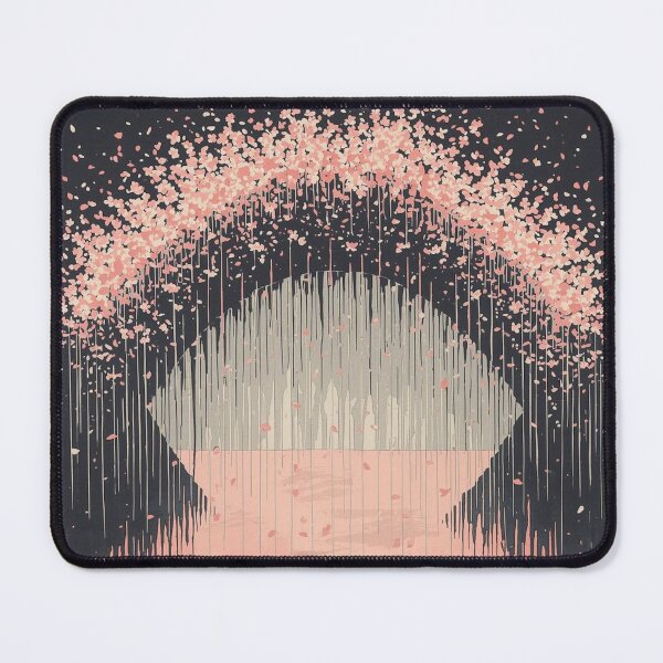 Item preview, Abstract Ukiyo-e Cherry Blossom Ghost Bridge Japanese Watercolor Art designed and sold by Vandy Fullam.