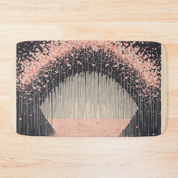 Item preview, Abstract Ukiyo-e Cherry Blossom Ghost Bridge Japanese Watercolor Art designed and sold by Vandy Fullam.