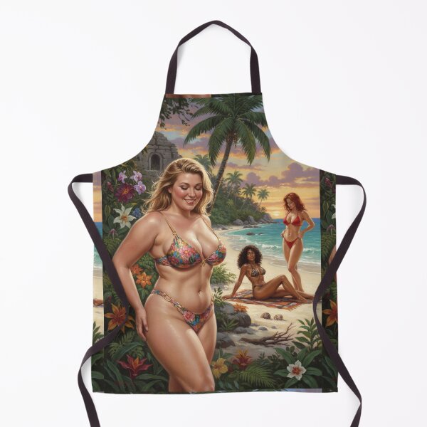 Item preview, blonde lady having a good time on the beach designed and sold by Chubby Chase.