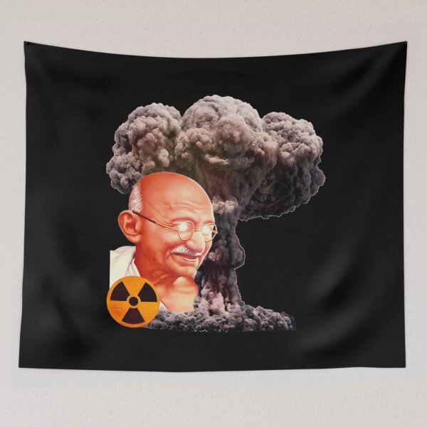 Item preview, Gandhi The Nuke Lover Nuclear Gandhi Black designed and sold by Hassan-Digital.