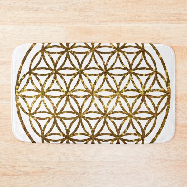 Item preview, Golden Sparkling flower of life, zen life, glitter gold scared geometry  designed and sold by hollycooper.